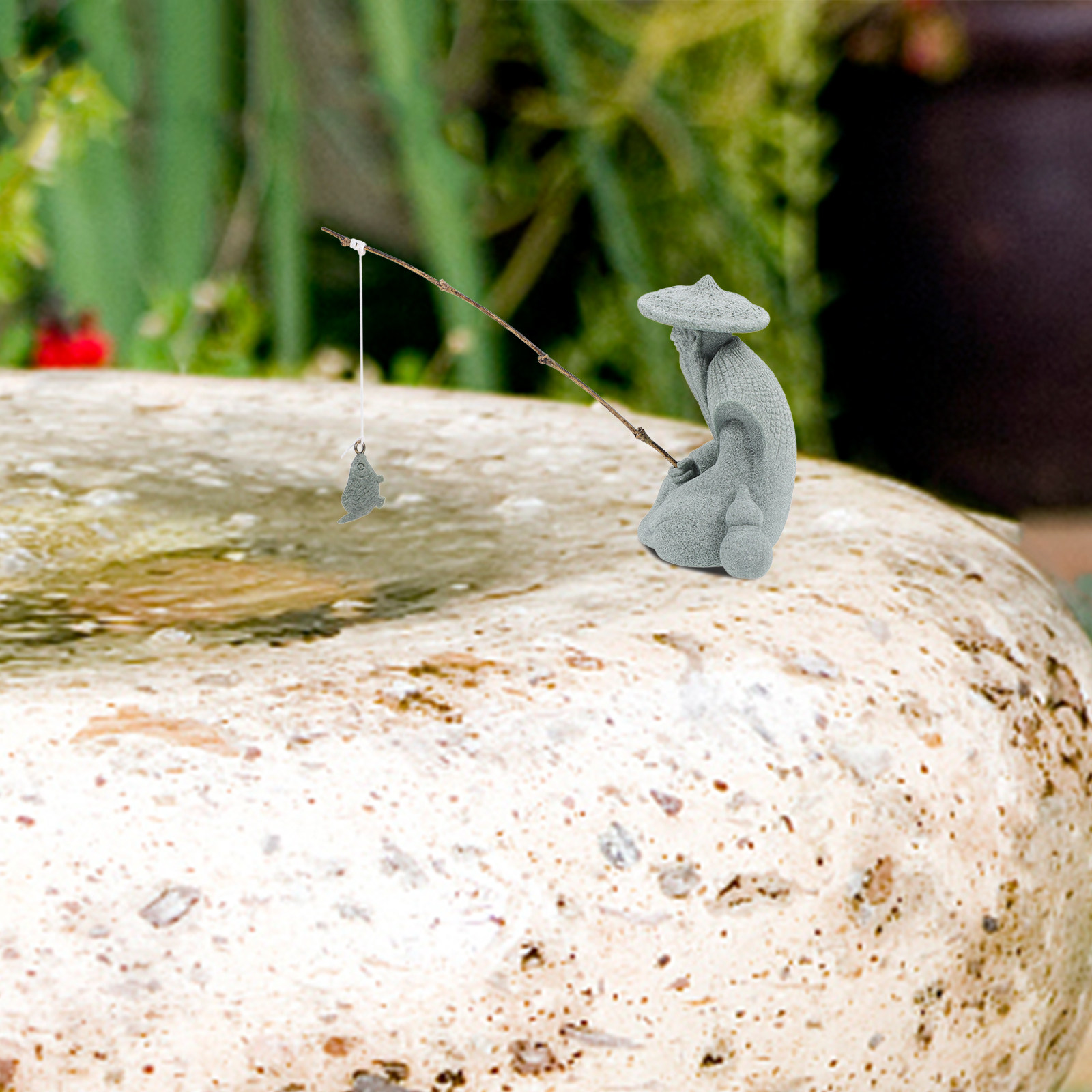 Estatua de Pescador en Miniatu - Mini Bonsai Zen Garden reseña y precio
