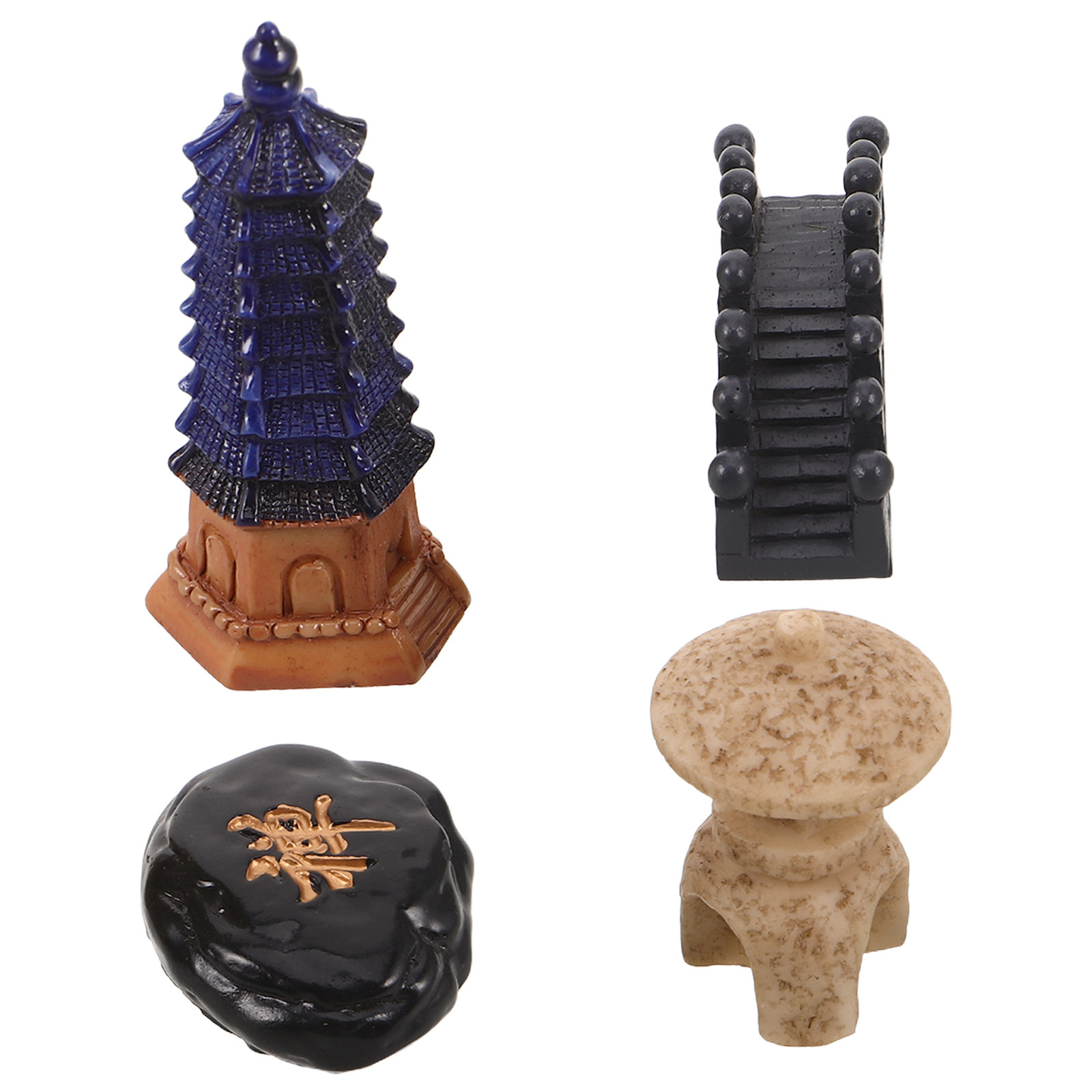 Juego de 4 Mini Estatuas de Pa - Mini Bonsai Zen Garden reseña y precio