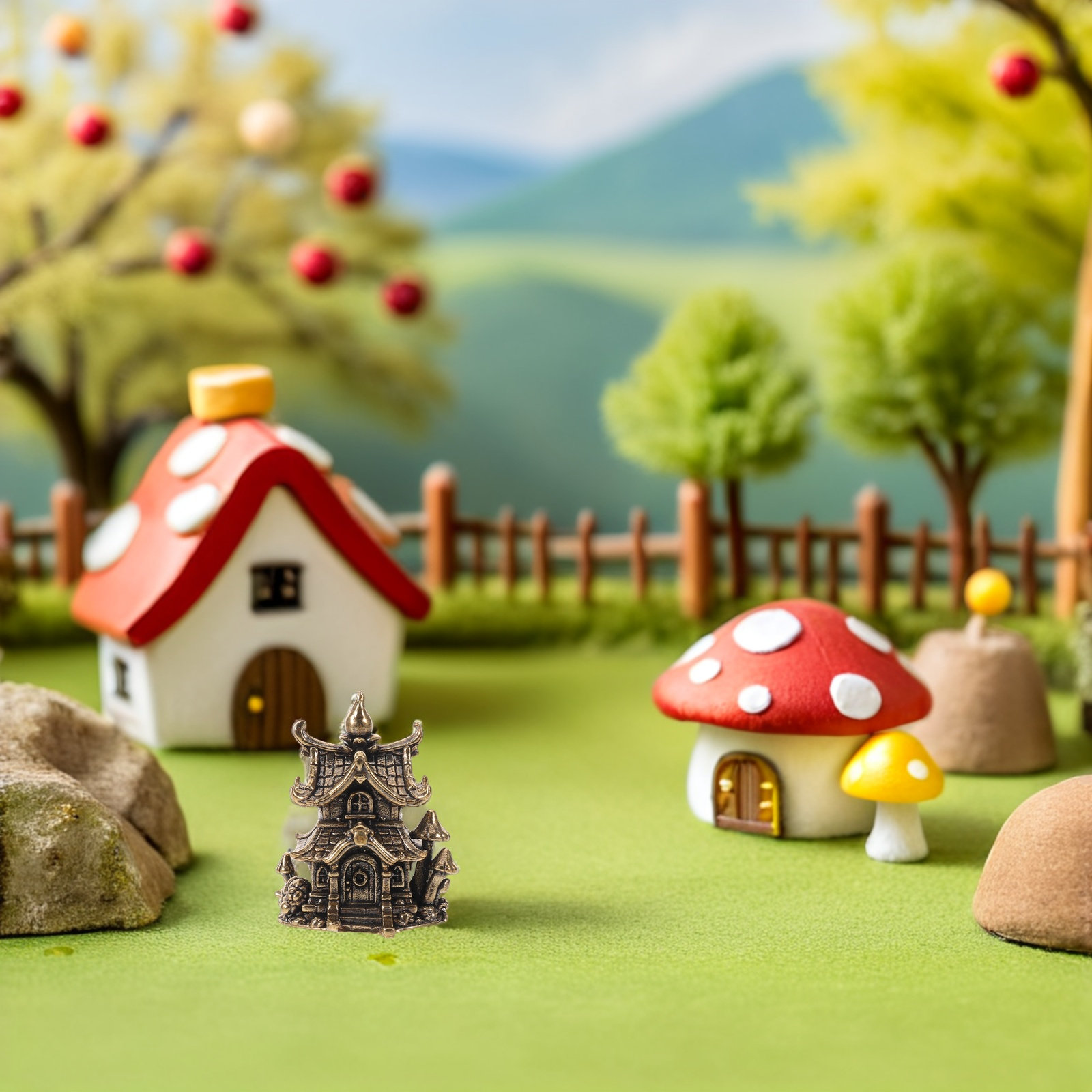 Mini Pagoda Japonesa de Latón  - Mini Bonsai Zen Garden reseña y precio